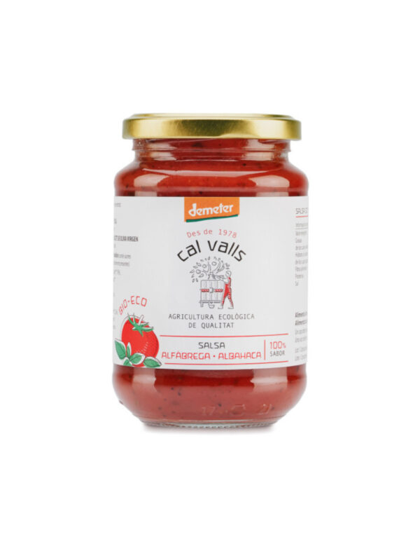 Salsa amb alfàbrega 350 g.