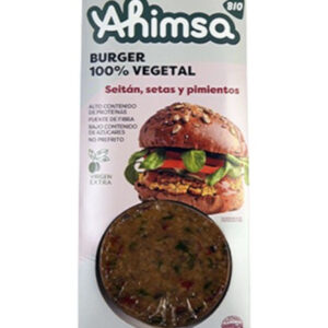 Hamburgueses de seitan amb bolets i pebrot